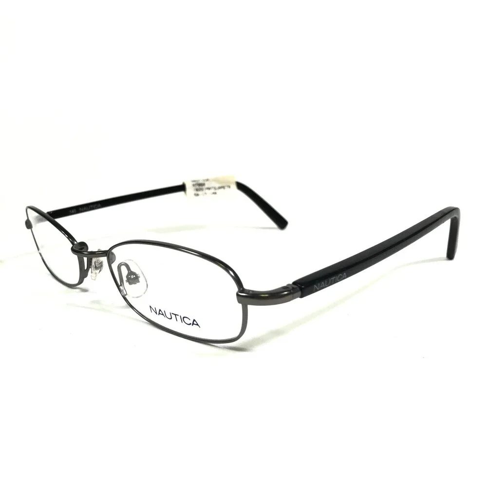 Nautica Eyeglasses Frames N7064 029 Black Grey Rectangular Full Rim 50-17-140